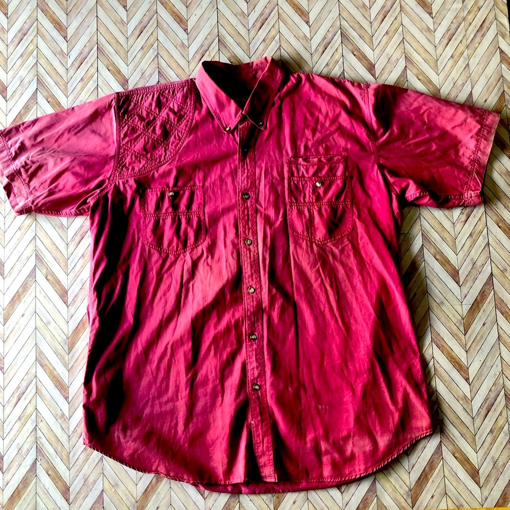 Woolrich Classic Classic Men’s Short Sleeve Shirt 100% Cotton Size XXL. Bleach.
